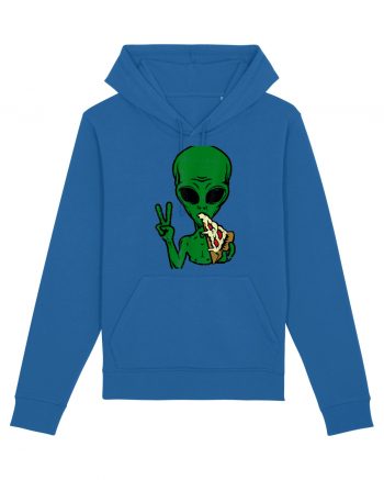 Alien Pizza Eating Royal Blue