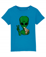 Alien Pizza Eating Tricou mânecă scurtă  Copii Mini Creator