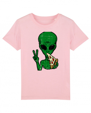 Alien Pizza Eating Cotton Pink