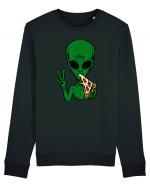 Alien Pizza Eating Bluză mânecă lungă Unisex Rise