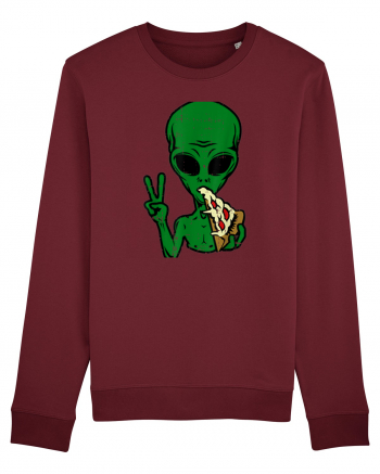 Alien Pizza Eating Burgundy