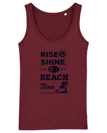 Rise and Shine It's BEACH Time Burgundy