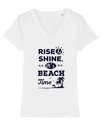 Rise and Shine It's BEACH Time White