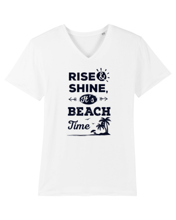 Rise and Shine It's BEACH Time White