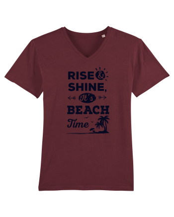 Rise and Shine It's BEACH Time Burgundy