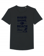 Rise and Shine It's BEACH Time Tricou mânecă scurtă guler larg Bărbat Skater