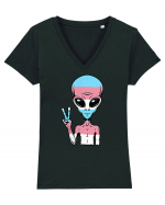 Alien Pride LGBT Support Tricou mânecă scurtă guler V Damă Evoker