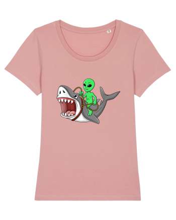 Alien Riding Shark Canyon Pink