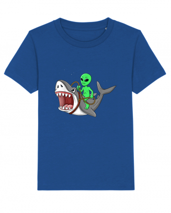 Alien Riding Shark Majorelle Blue