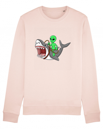 Alien Riding Shark Candy Pink