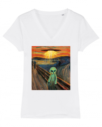 Alien Scream Painting White