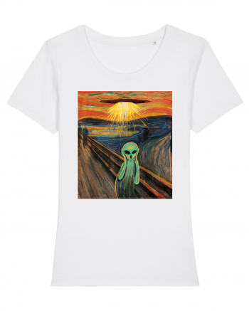 Alien Scream Painting White