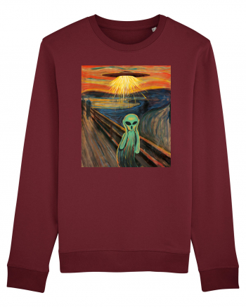 Alien Scream Painting Burgundy