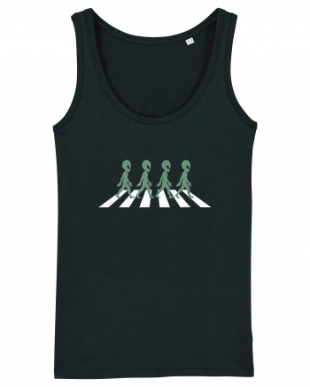 Alien Silhouette Crosswalk Black