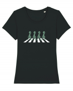 Alien Silhouette Crosswalk Tricou mânecă scurtă guler larg fitted Damă Expresser