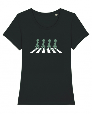 Alien Silhouette Crosswalk Black