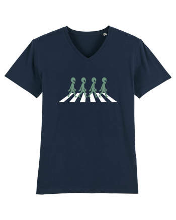 Alien Silhouette Crosswalk French Navy