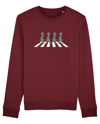 Alien Silhouette Crosswalk Burgundy