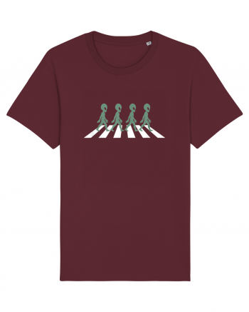 Alien Silhouette Crosswalk Burgundy