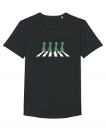 Alien Silhouette Crosswalk Tricou mânecă scurtă guler larg Bărbat Skater