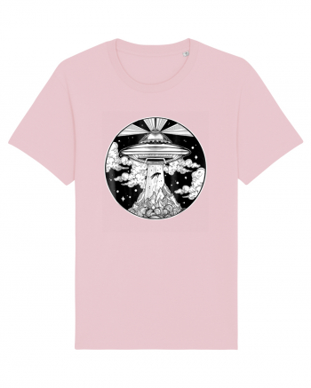 Alien Space Tattoo UFO Cotton Pink