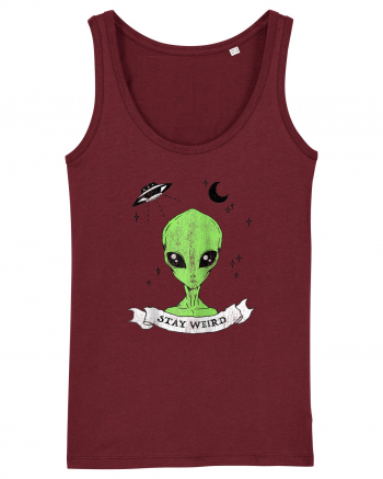 Alien Stay Weird Burgundy