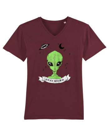 Alien Stay Weird Burgundy