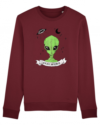 Alien Stay Weird Burgundy