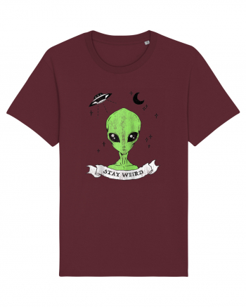 Alien Stay Weird Burgundy