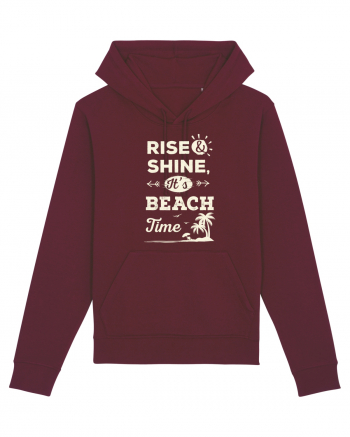 Rise and Shine It's BEACH Time Burgundy