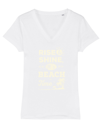 Rise and Shine It's BEACH Time White