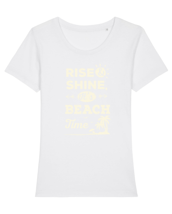 Rise and Shine It's BEACH Time White