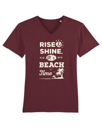 Rise and Shine It's BEACH Time Burgundy