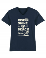 Rise and Shine It's BEACH Time Tricou mânecă scurtă guler V Bărbat Presenter