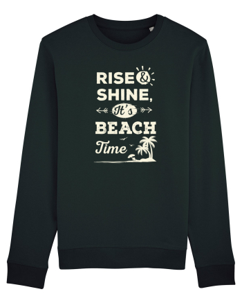 Rise and Shine It's BEACH Time Black