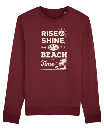 Rise and Shine It's BEACH Time Burgundy