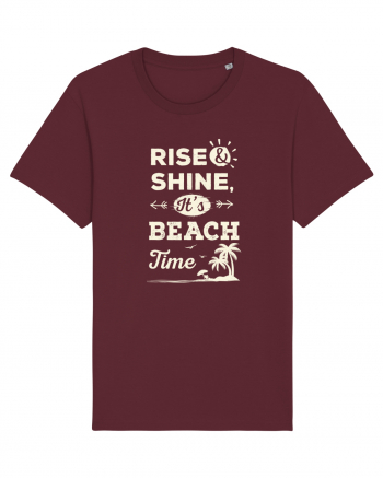 Rise and Shine It's BEACH Time Burgundy