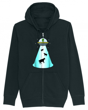 Alien UFO Cow Abduction Black