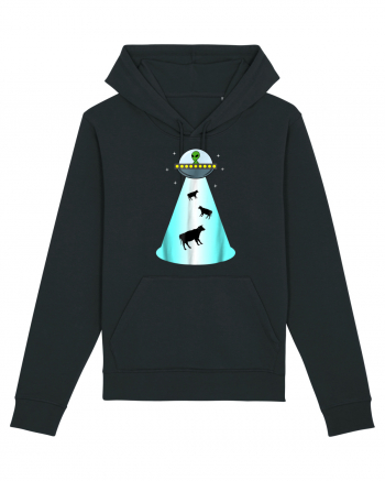 Alien UFO Cow Abduction Black