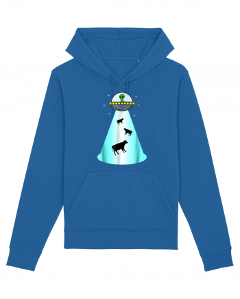 Alien UFO Cow Abduction Royal Blue