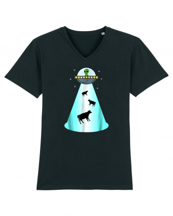 Alien UFO Cow Abduction Black