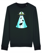 Alien UFO Cow Abduction Bluză mânecă lungă Unisex Rise