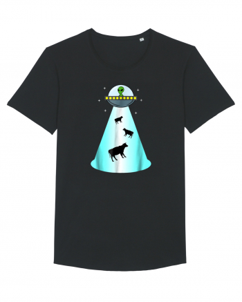 Alien UFO Cow Abduction Black