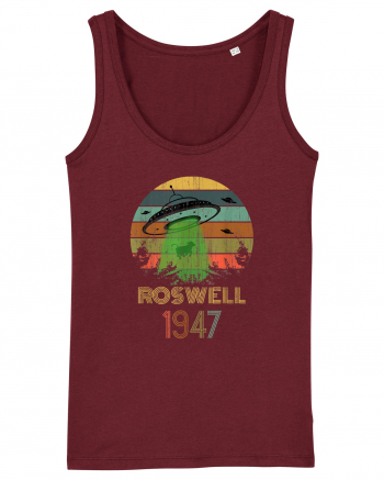 Alien UFO Abduction Roswell 1947 Burgundy