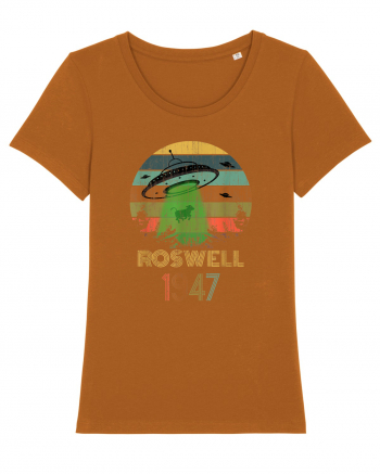 Alien UFO Abduction Roswell 1947 Roasted Orange