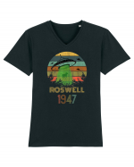 Alien UFO Abduction Roswell 1947 Tricou mânecă scurtă guler V Bărbat Presenter