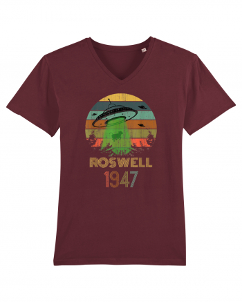 Alien UFO Abduction Roswell 1947 Burgundy