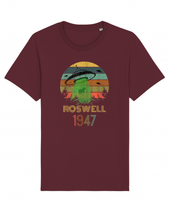 Alien UFO Abduction Roswell 1947 Burgundy