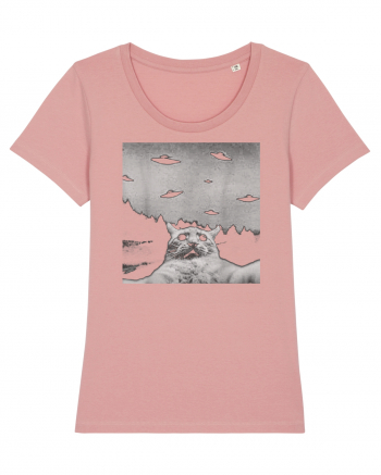 Alien UFO Funny Cat Canyon Pink