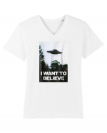 I Want to Believe Tricou mânecă scurtă guler V Bărbat Presenter